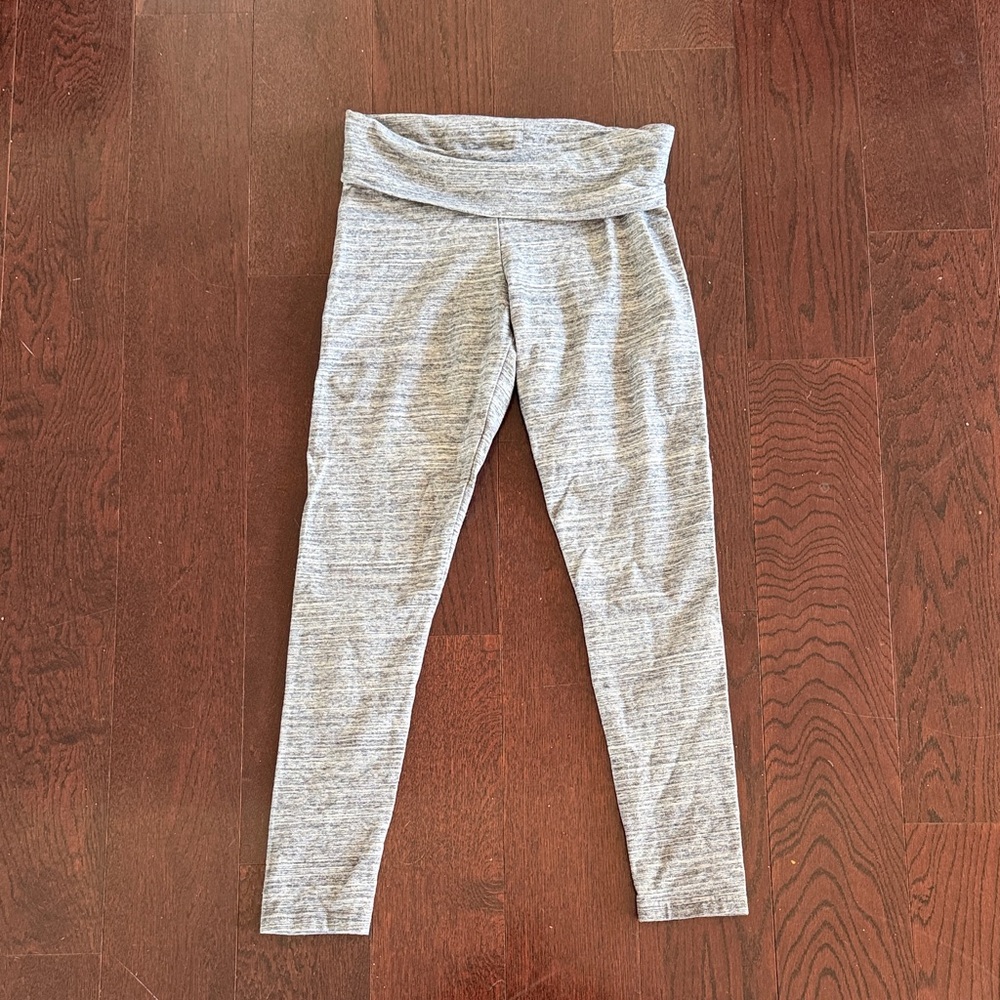 Aerie Foldover Waist Heather Gray Leggings